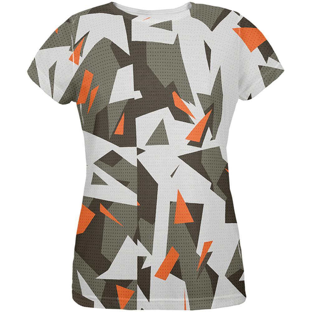 Modern Camo All Over Womens T-Shirt Women's T-Shirts Old Glory 2XL Multi 