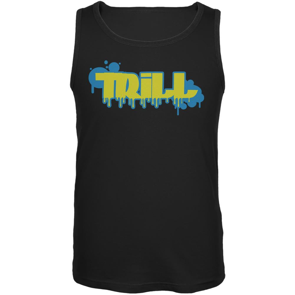 Trill Graffiti Black Adult Tank Top Men's Tank Tops Old Glory 2XL Black 