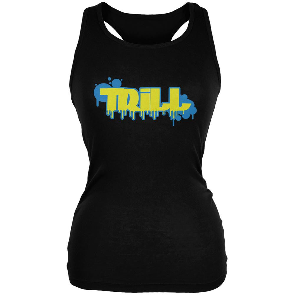 Trill Graffiti Black Juniors Soft Tank Top Juniors Tank Tops Old Glory 2XL Black 