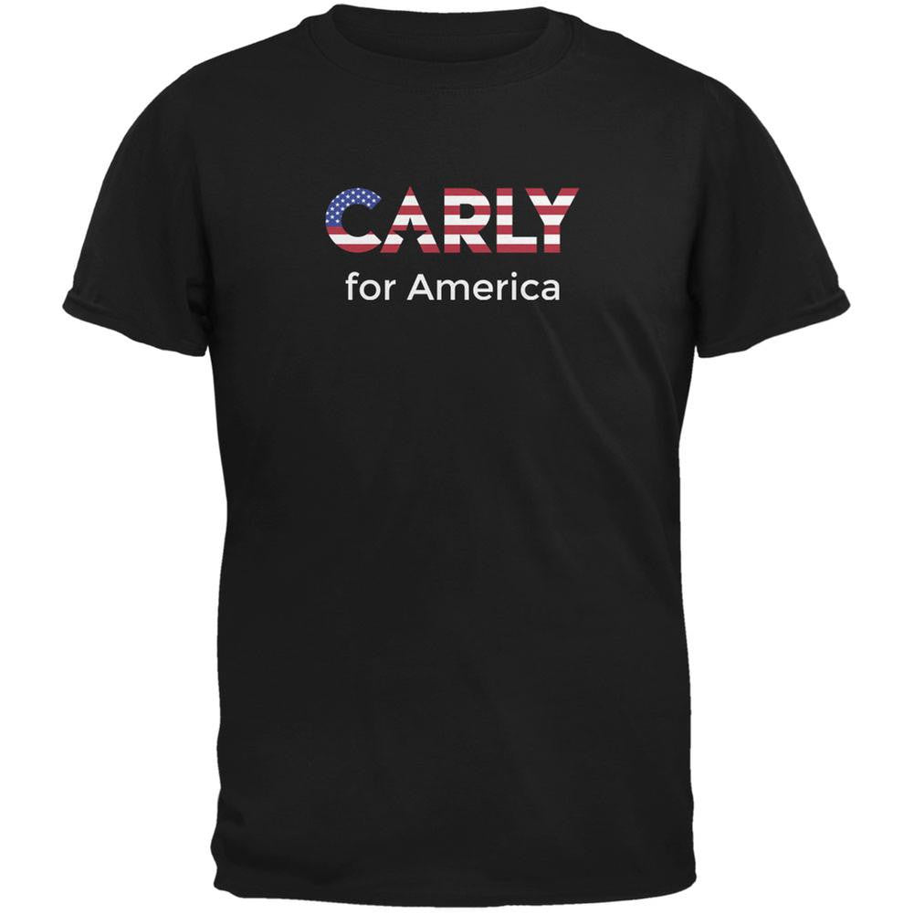 Election 2016 Carly Fiorina For President Black Adult T-Shirt Men's T-Shirts Old Glory 2XL Black 