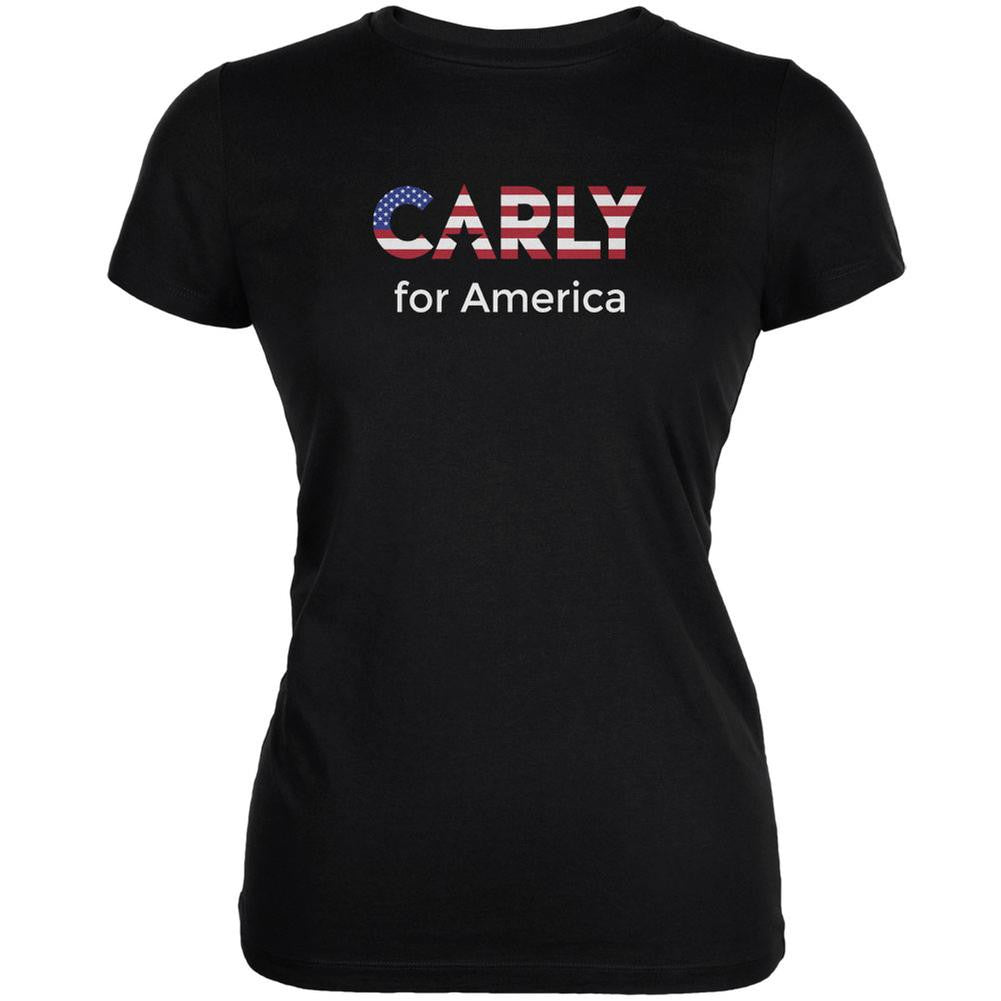 Election 2016 Carly Fiorina For President Black Juniors Soft T-Shirt Juniors T-Shirts Old Glory 2XL Black 