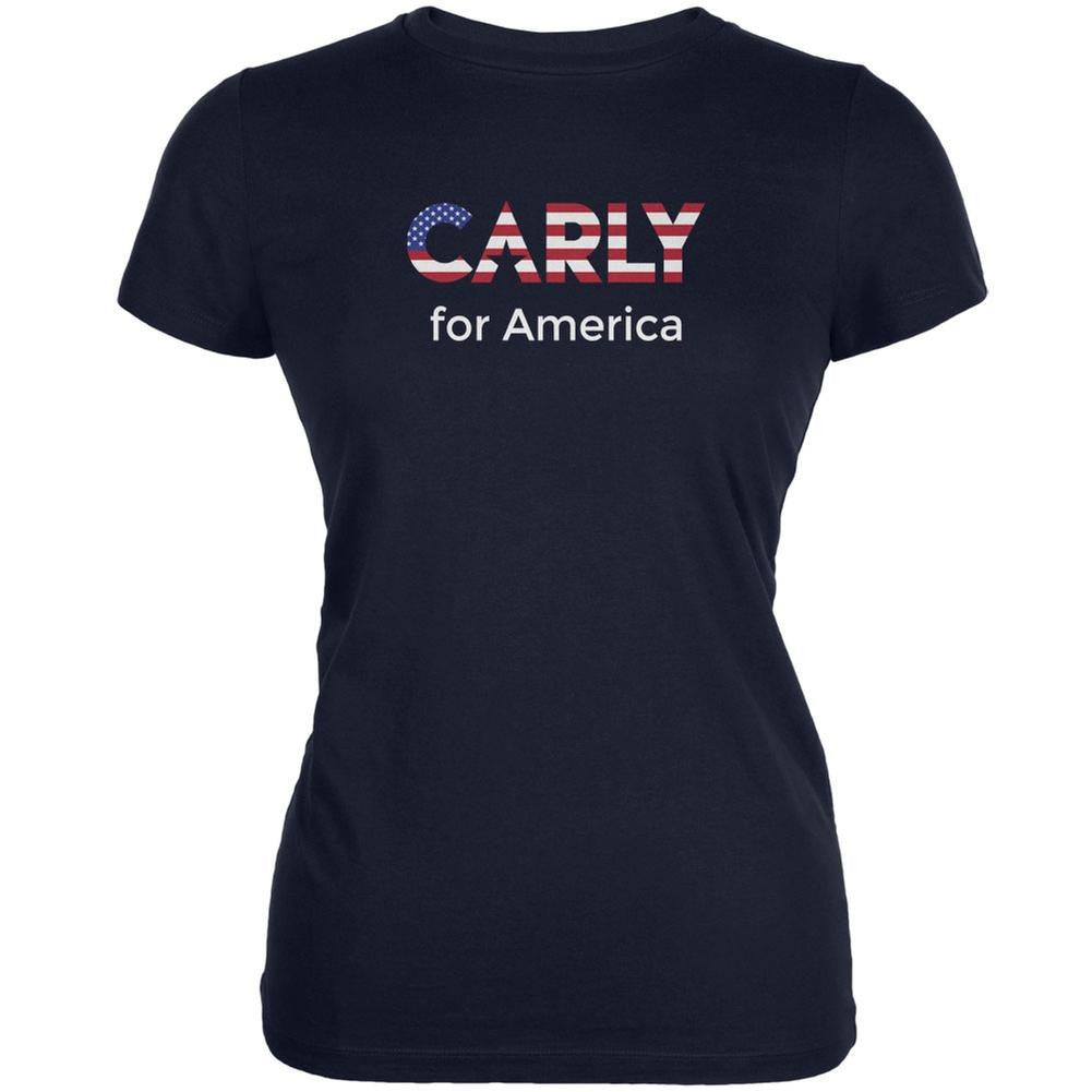 Election 2016 Carly Fiorina For President Navy Juniors Soft T-Shirt Juniors T-Shirts Old Glory 2XL Blue 