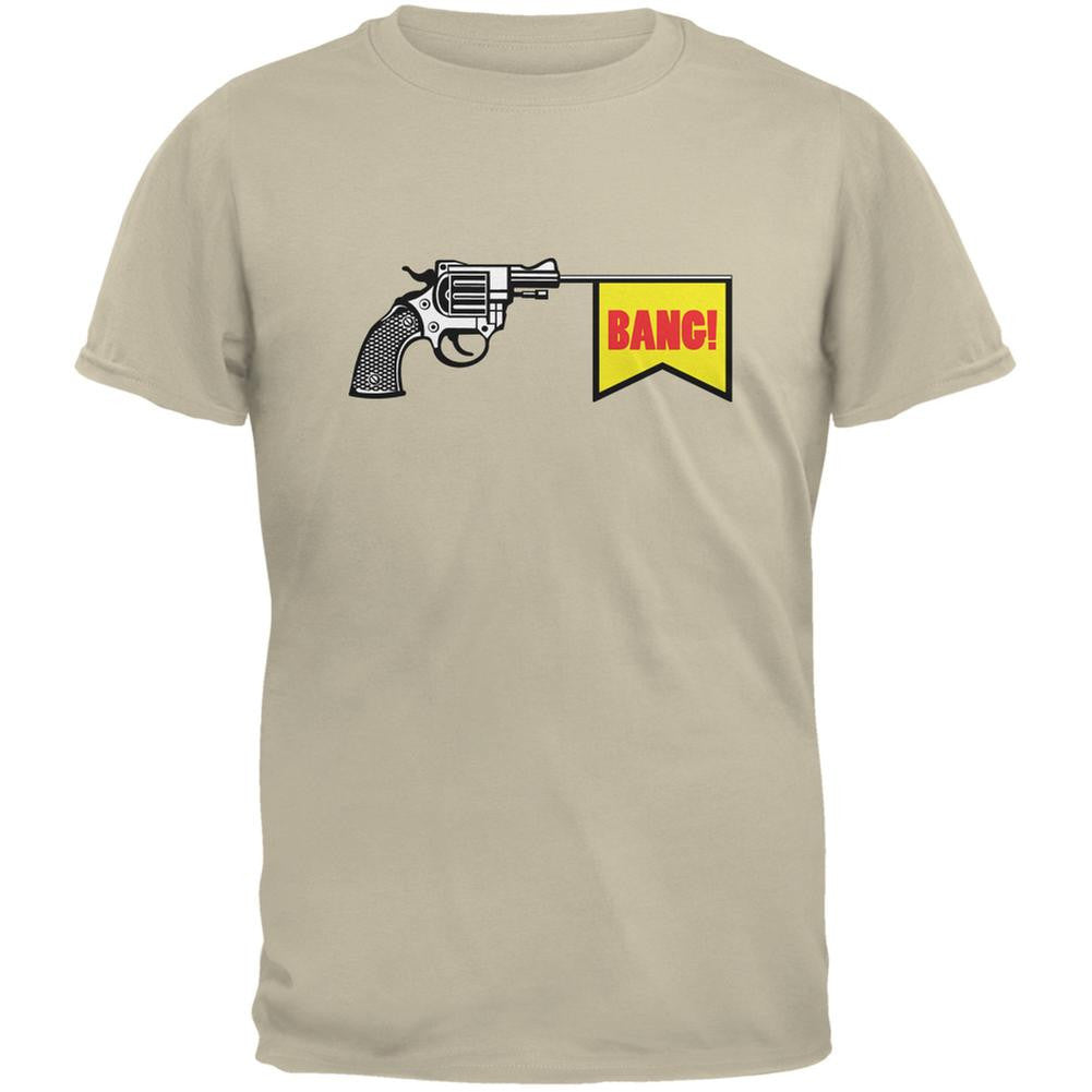 Revolver Bang Sand Adult T-Shirt Men's T-Shirts Old Glory 2XL Beige 