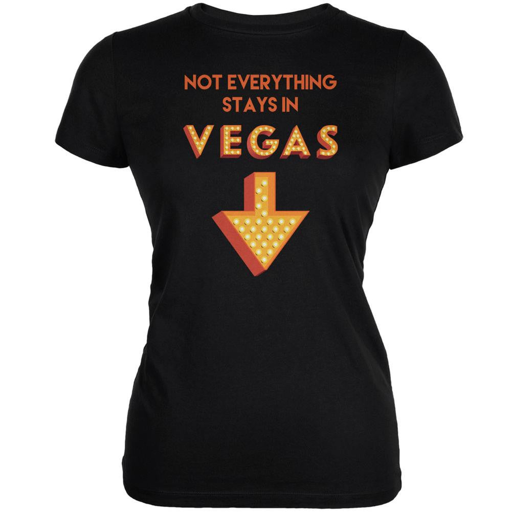 Not Everything Stays in Vegas Black Juniors Soft T-Shirt Juniors T-Shirts Old Glory 2XL Black 