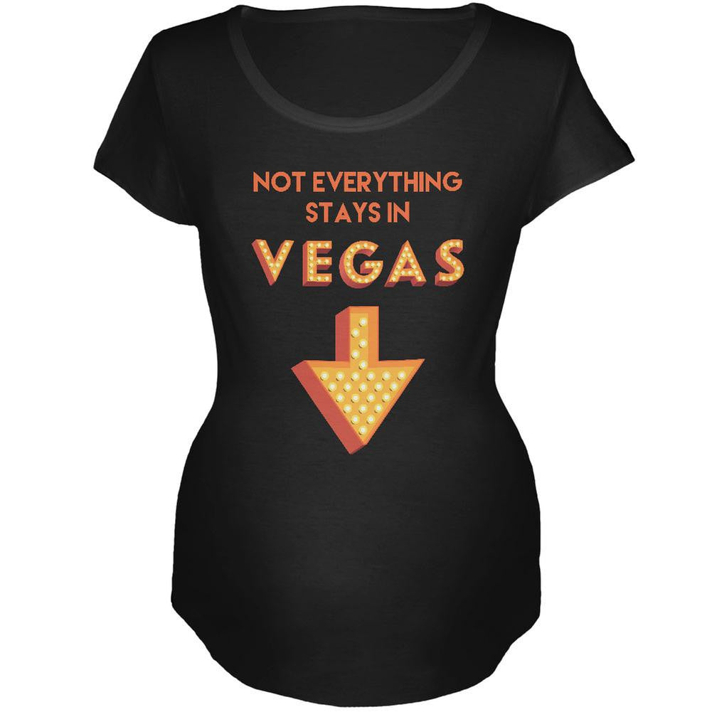 Not Everything Stays in Vegas Black Maternity Soft T-Shirt Maternity T-Shirts Old Glory 2XL Black 