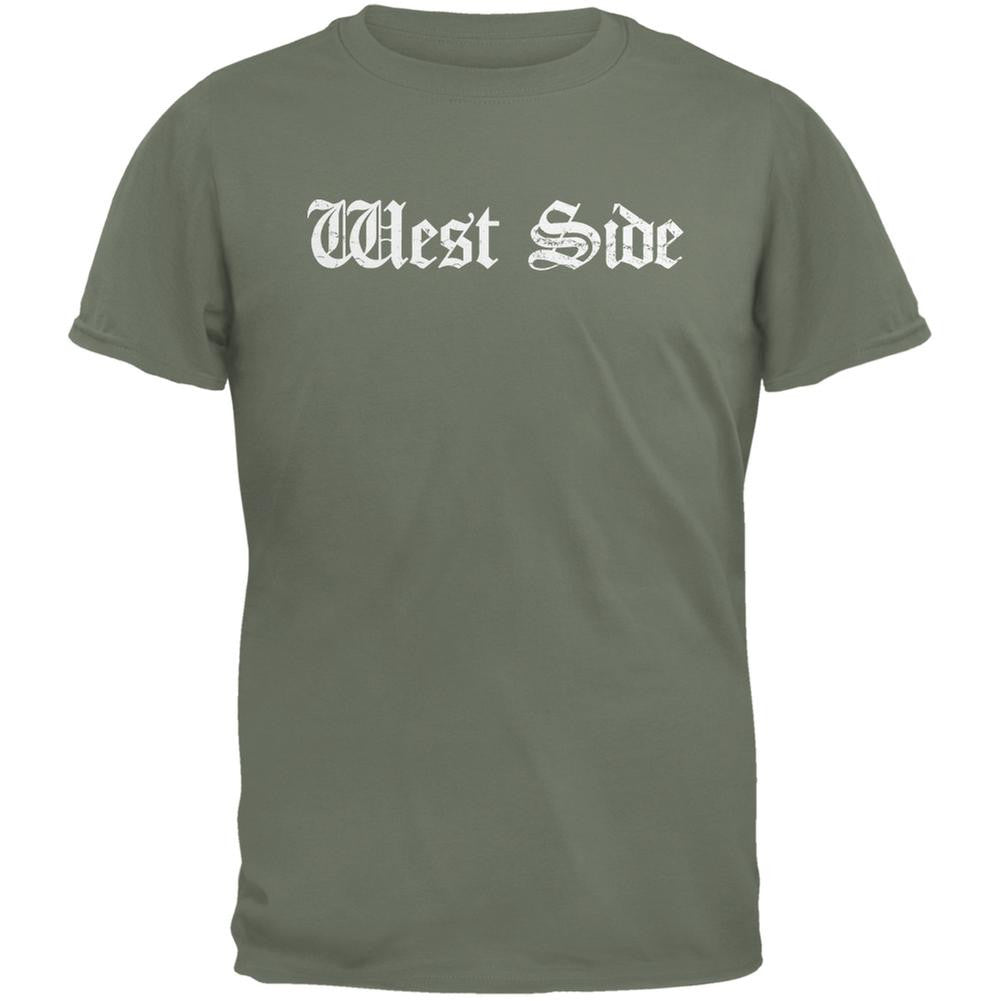 West Side Military Green Adult T-Shirt Men's T-Shirts Old Glory 2XL Green 