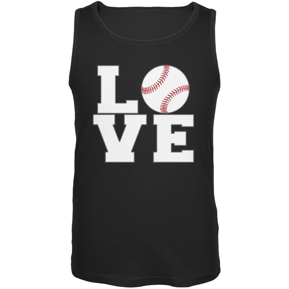 Baseball Love Black Adult Tank Top Men's Tank Tops Old Glory 2XL Black 