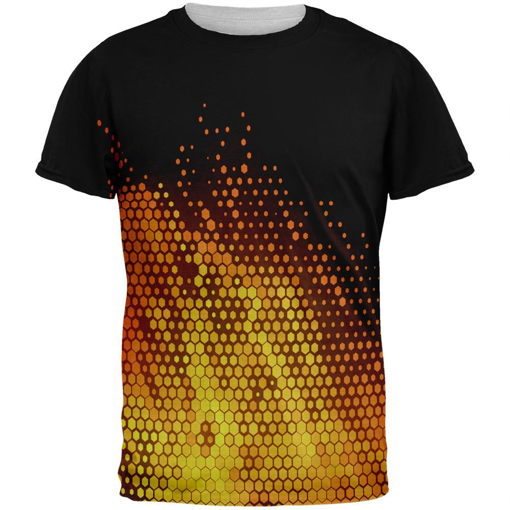Digital Fire Adult Black Back T-Shirt Men's T-Shirts Old Glory SM Multi 