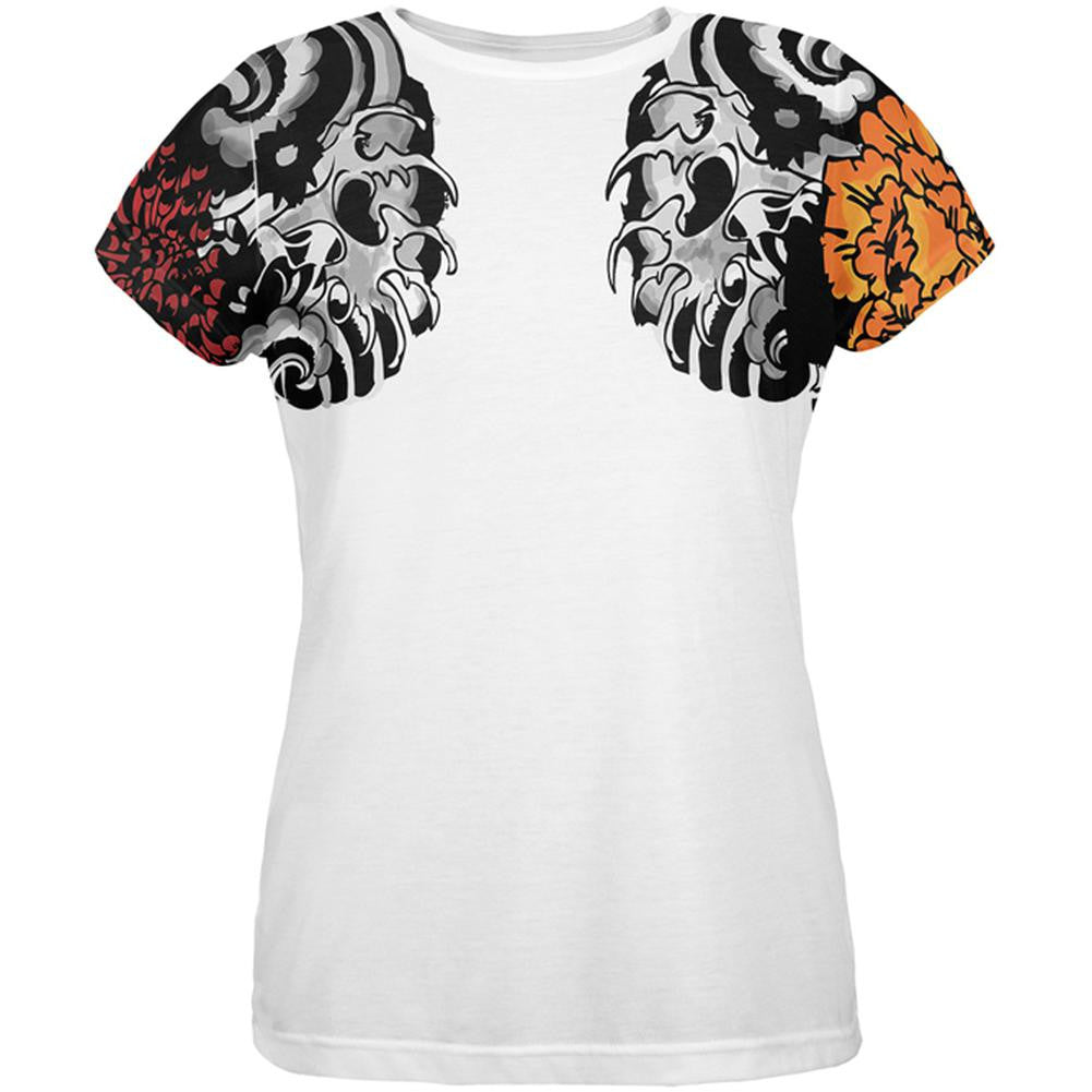 Japanese Shoulder Tattoo All Over Womens T-Shirt Women's T-Shirts Old Glory 2XL Multi 