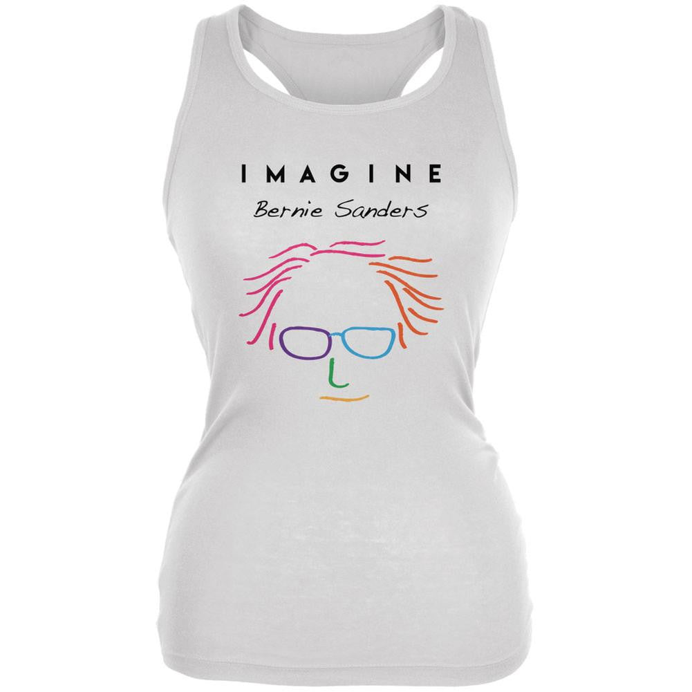 Election 2016 Bernie Sanders Imagine White Juniors Soft Tank Top Juniors Tank Tops Old Glory 2XL White 