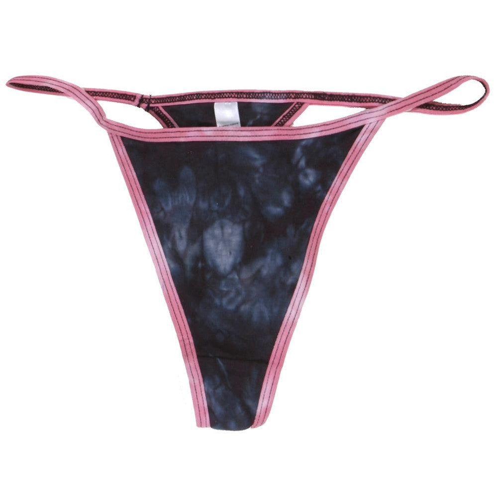 Black Crinkle - Thong Panties Women's Underwear Old Glory   