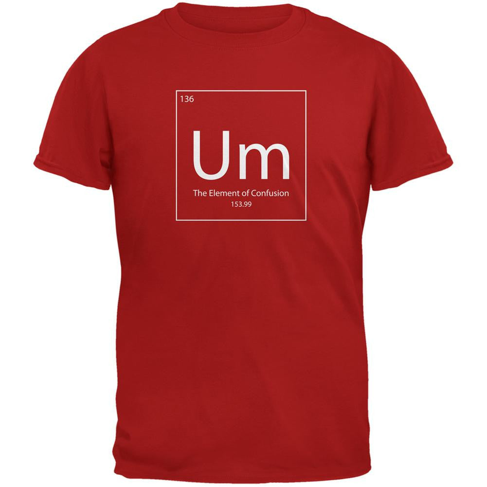 Um Periodic Table Red Adult T-Shirt Men's T-Shirts Old Glory 2XL Red 