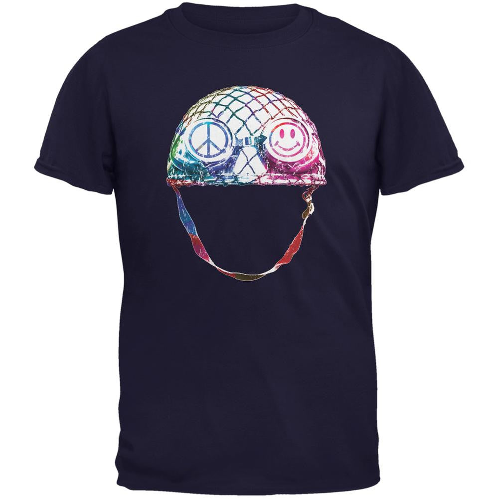 Warrior of Peace Helmet Navy Youth T-Shirt Youth T-Shirts Old Glory LG Blue 