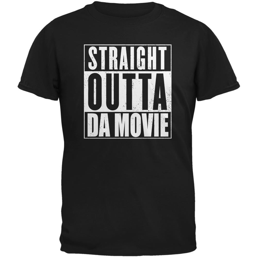 Straight Outta Da Movie Black Adult T-Shirt Men's T-Shirts Old Glory 2XL Black 