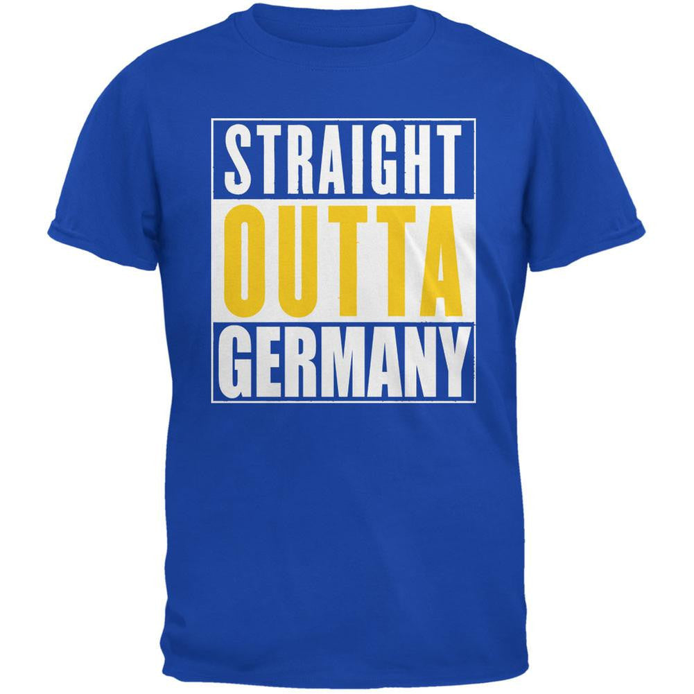 Oktoberfest - Straight Outta Germany Royal Adult T-Shirt Men's T-Shirts Old Glory 2XL Blue 