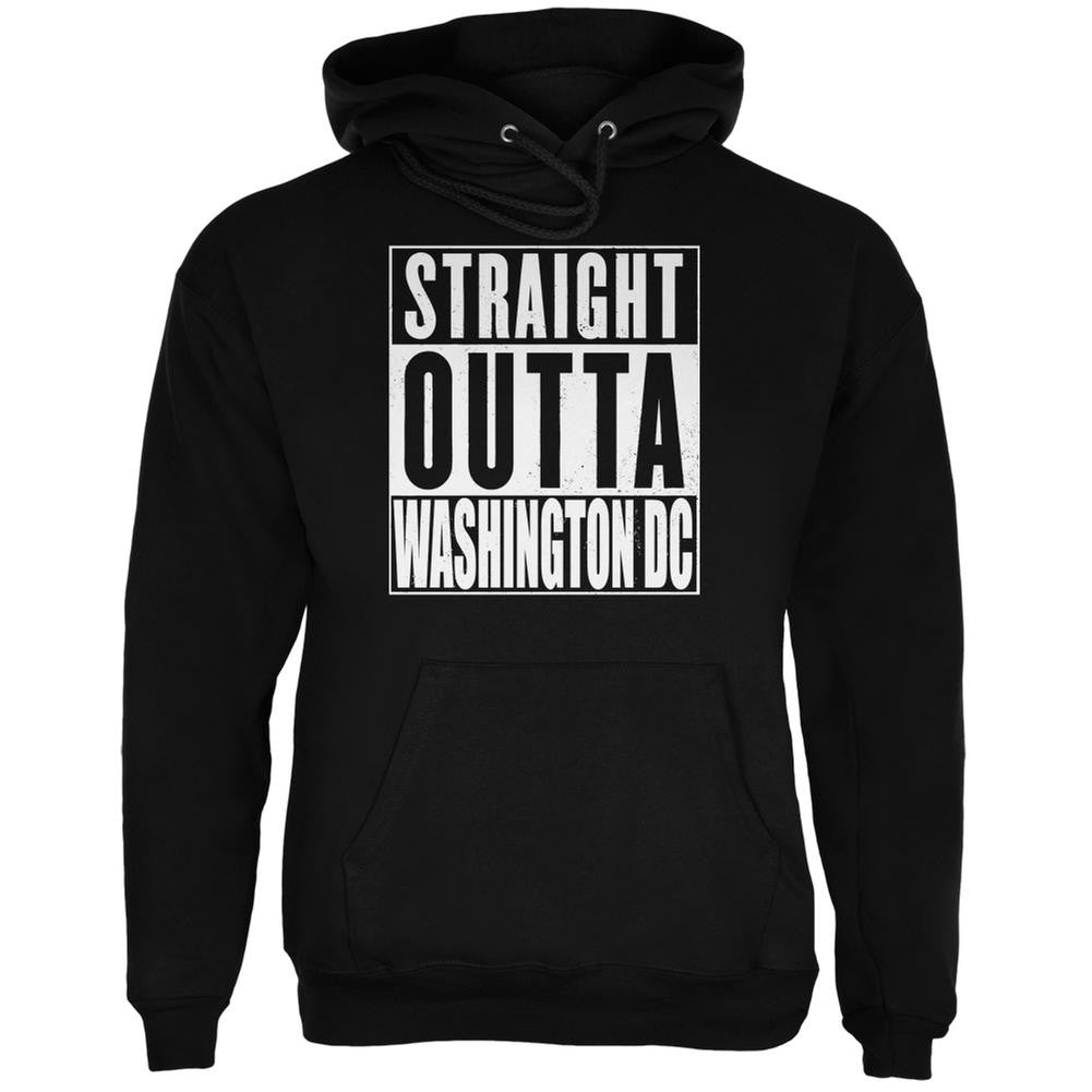 Straight Outta Washington DC Black Adult Hoodie Men's Hoodies Old Glory 2XL Black 