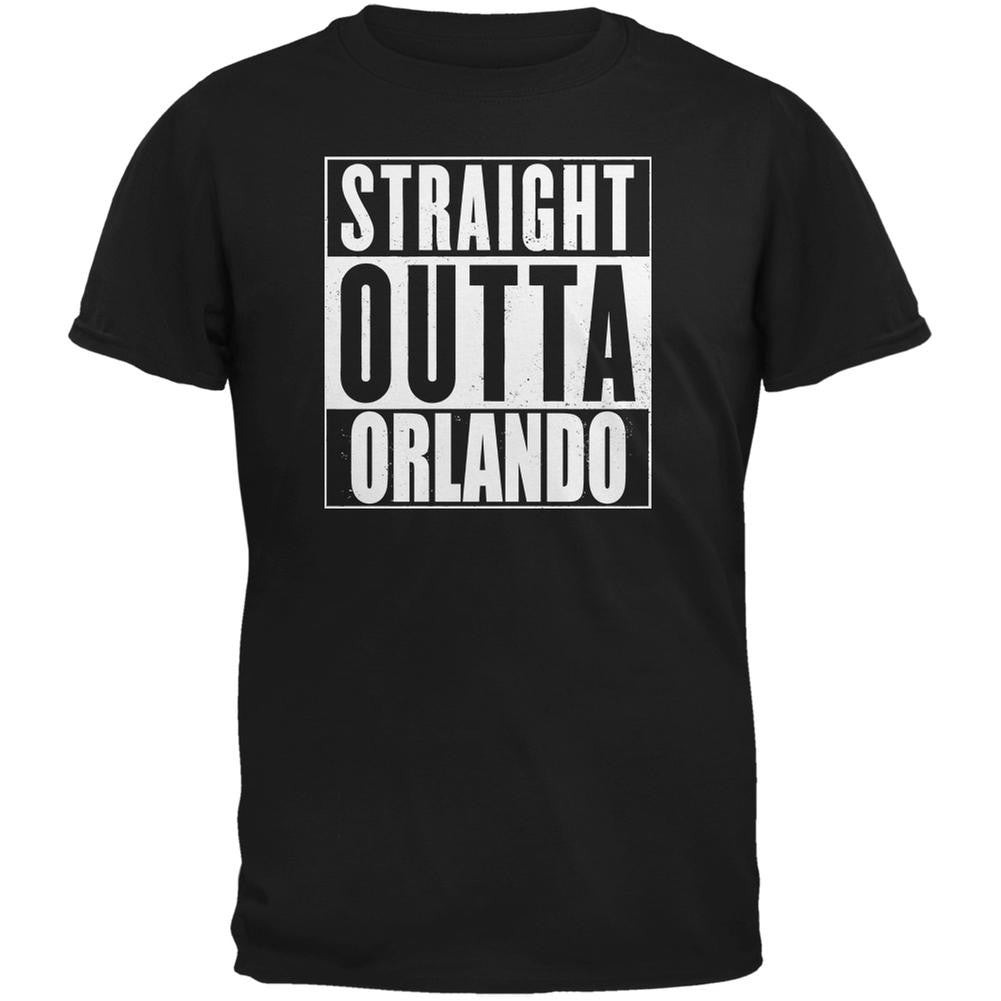 Straight Outta Orlando Black Adult T-Shirt Men's T-Shirts Old Glory 2XL Black 