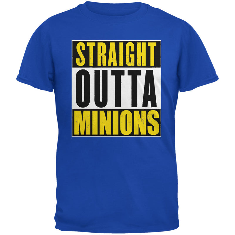 Straight Outta Minions Royal Adult T-Shirt Men's T-Shirts Old Glory 3XL Royal 