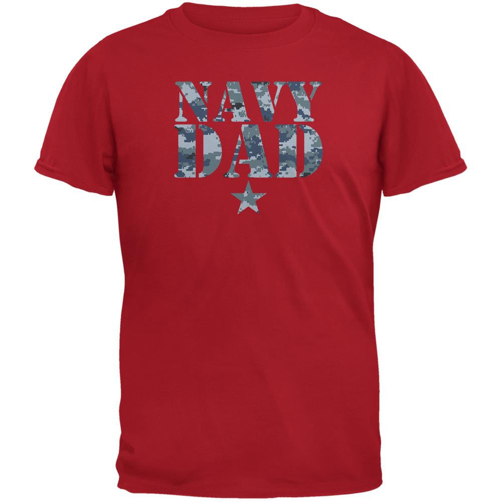 Navy Dad Red Adult T-Shirt Men's T-Shirts Old Glory 2XL Red 