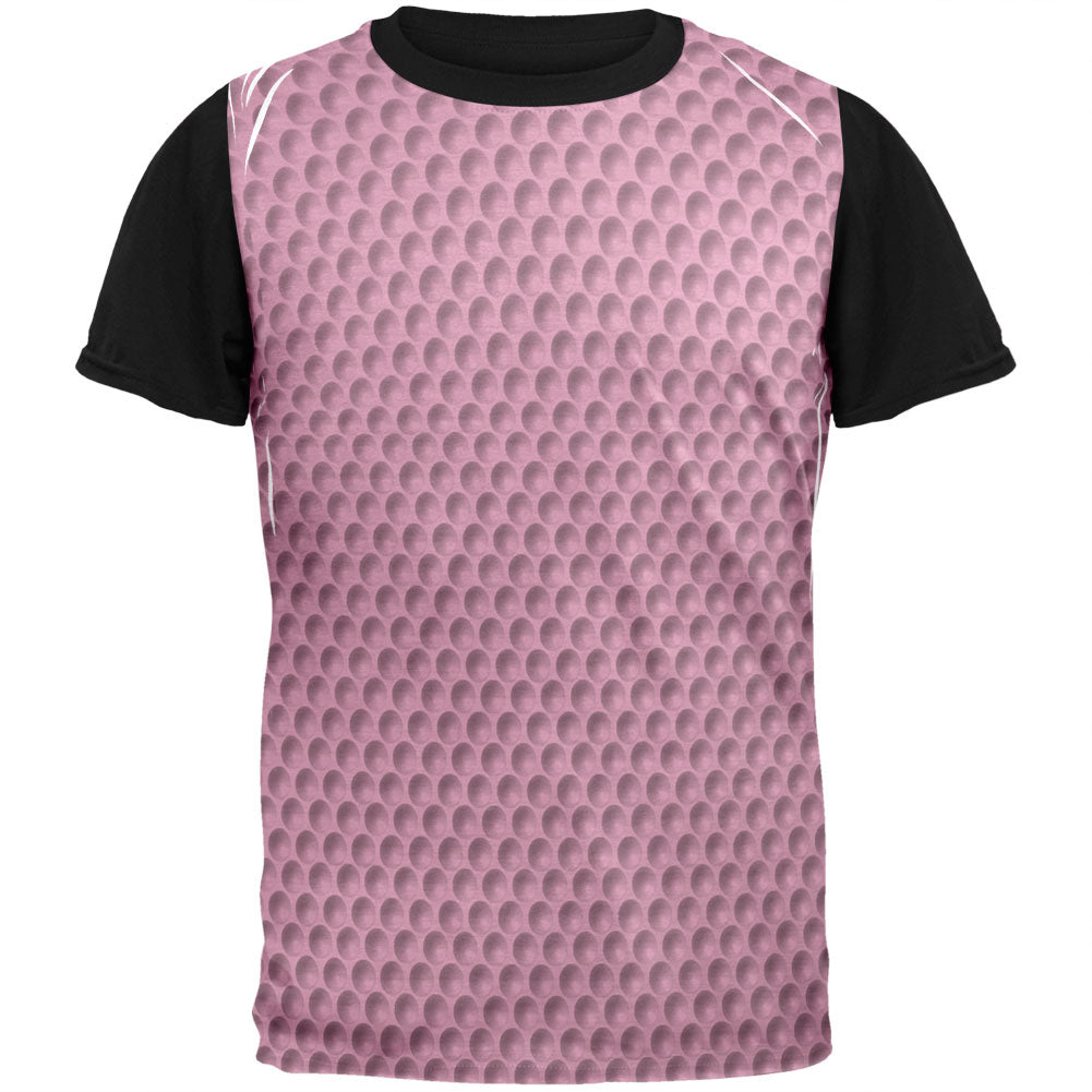 Golf Ball Costume Pink Adult Black Back T-Shirt Men's T-Shirts Old Glory SM Multi 