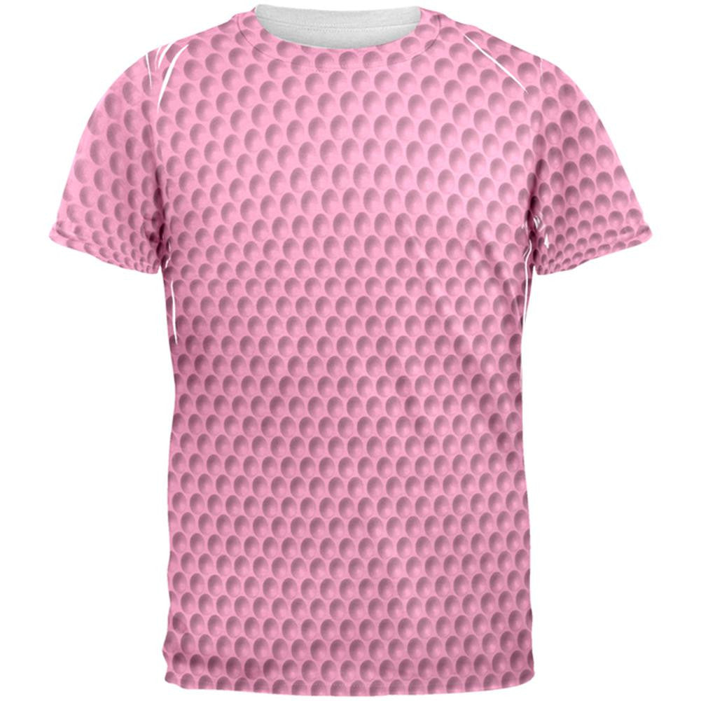 Halloween Golf Ball Costume Pink All Over Adult T-Shirt Men's T-Shirts Old Glory 2XL Pink 