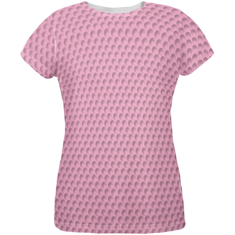 Halloween Golf Ball Costume Pink All Over Womens T-Shirt Women's T-Shirts Old Glory 2XL Multi 