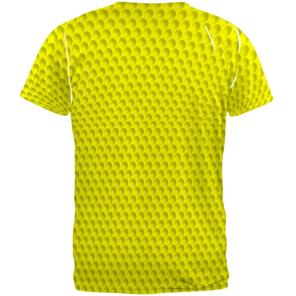 Halloween Golf Ball Costume Yellow All Over Adult T-Shirt Men's T-Shirts Old Glory   