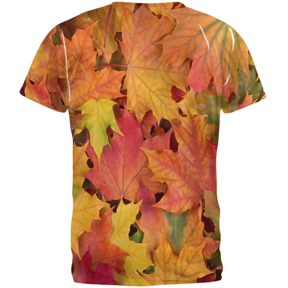 Autumn Fall Leaves All Over Adult T-Shirt Men's T-Shirts Old Glory   