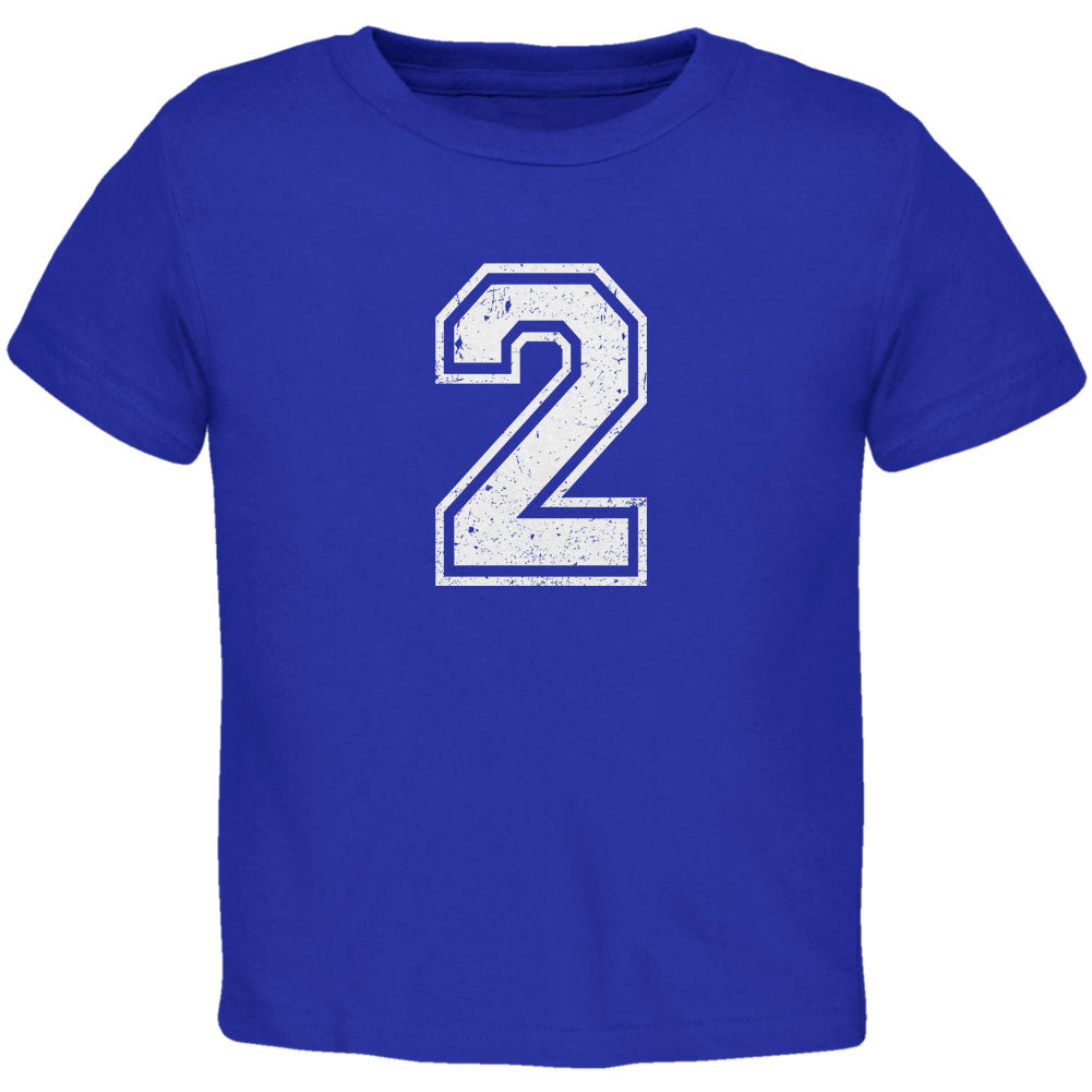 Birthday Kid Jersey 2 2nd Second Royal Toddler T-Shirt Toddler T-Shirts Old Glory 2T Blue 