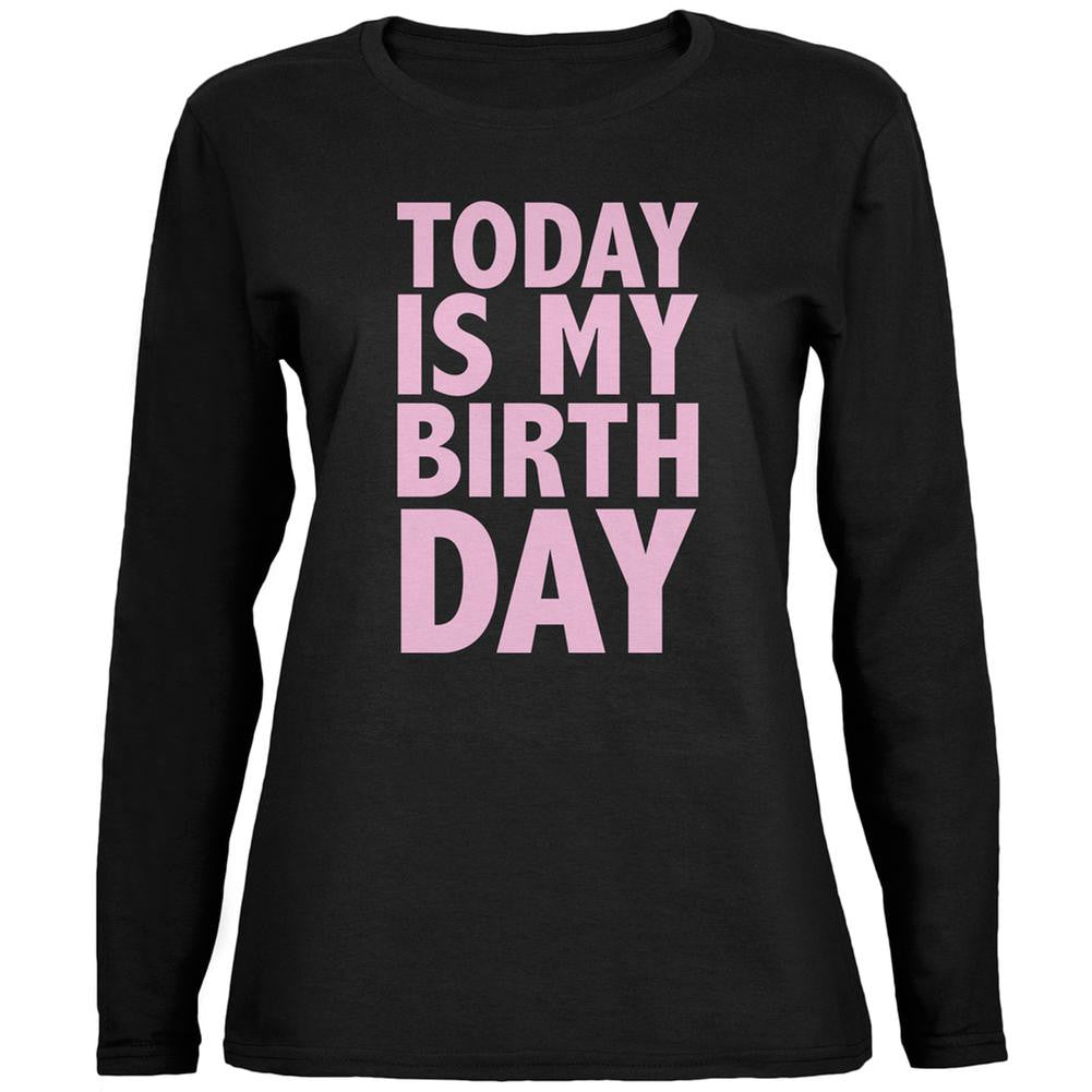 Today Is My 16th Birthday Girl Black Womens Long Sleeve T-Shirt Women's Long Sleeves Old Glory 2XL Black 