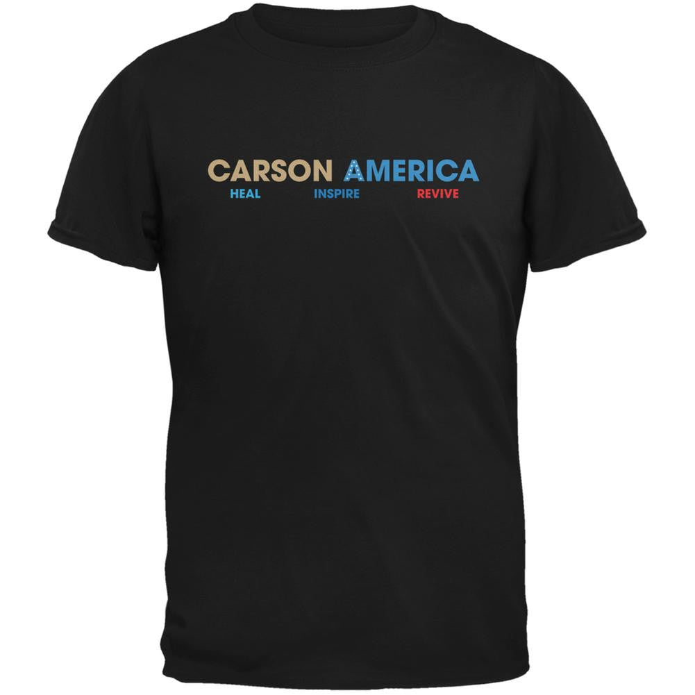 Election 2016 Ben Carson Heal Inspire Revive Black Youth T-Shirt Youth T-Shirts Old Glory LG Black 