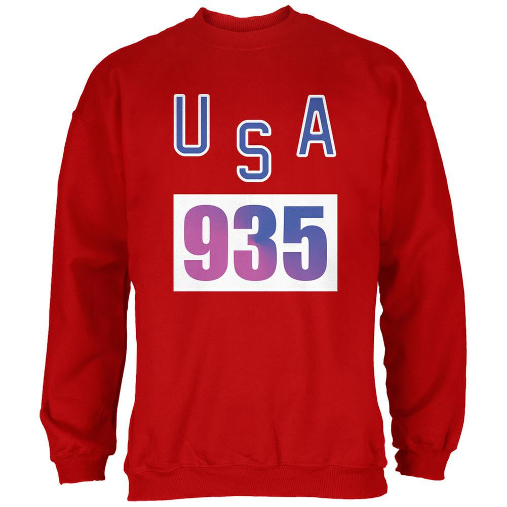 Team Bruce Jenner USA 935 Olympic Costume Red Adult Sweatshirt Men's Sweatshirts Old Glory 2XL Red 