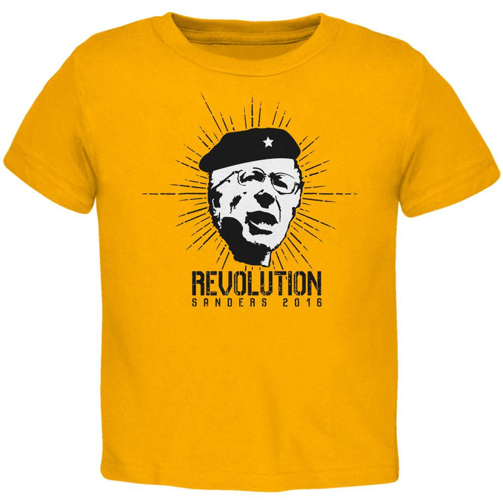 Election 2016 Bernie Sanders Che Guevara Parody Gold Toddler T-Shirt Toddler T-Shirts Old Glory 2T Gold 