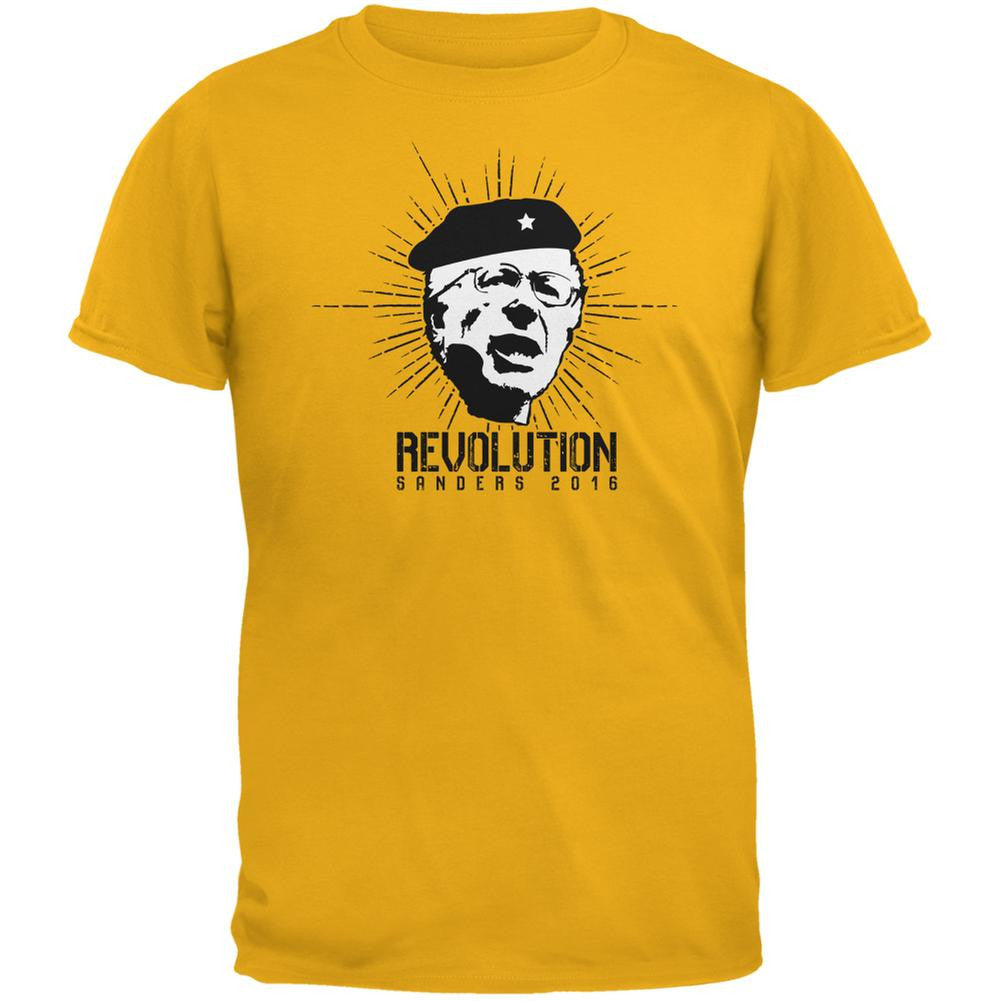 Election 2016 Bernie Sanders Che Guevara Parody Gold Youth T-Shirt Youth T-Shirts Old Glory LG Gold 