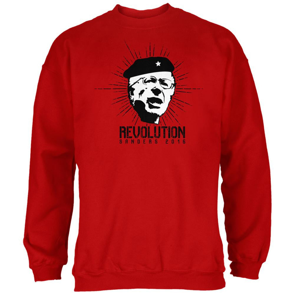 Election 2016 Bernie Sanders Che Guevara Parody Red Adult Sweatshirt Men's Sweatshirts Old Glory 2XL Red 