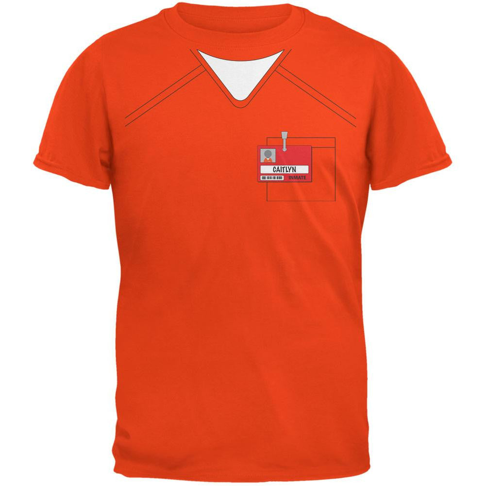 Caitlyn Jenner Prisoner Uniform Costume Orange Adult T-Shirt Men's T-Shirts Old Glory 2XL Orange 