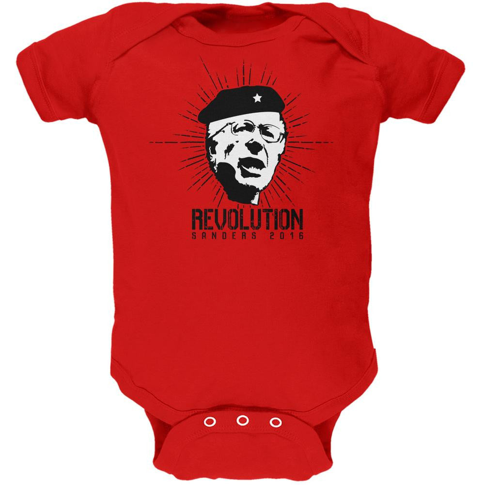 Election 2016 Bernie Sanders Che Guevara Parody Red Soft Baby One Piece Baby One Piece Old Glory 0-3M Red 