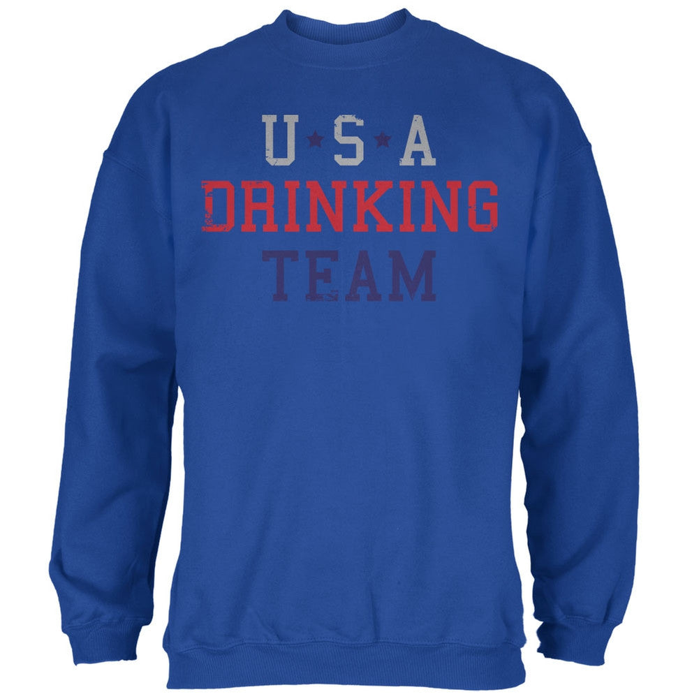 4th of July USA Drinking Team Royal Adult Sweatshirt Men's Sweatshirts Old Glory SM Blue 