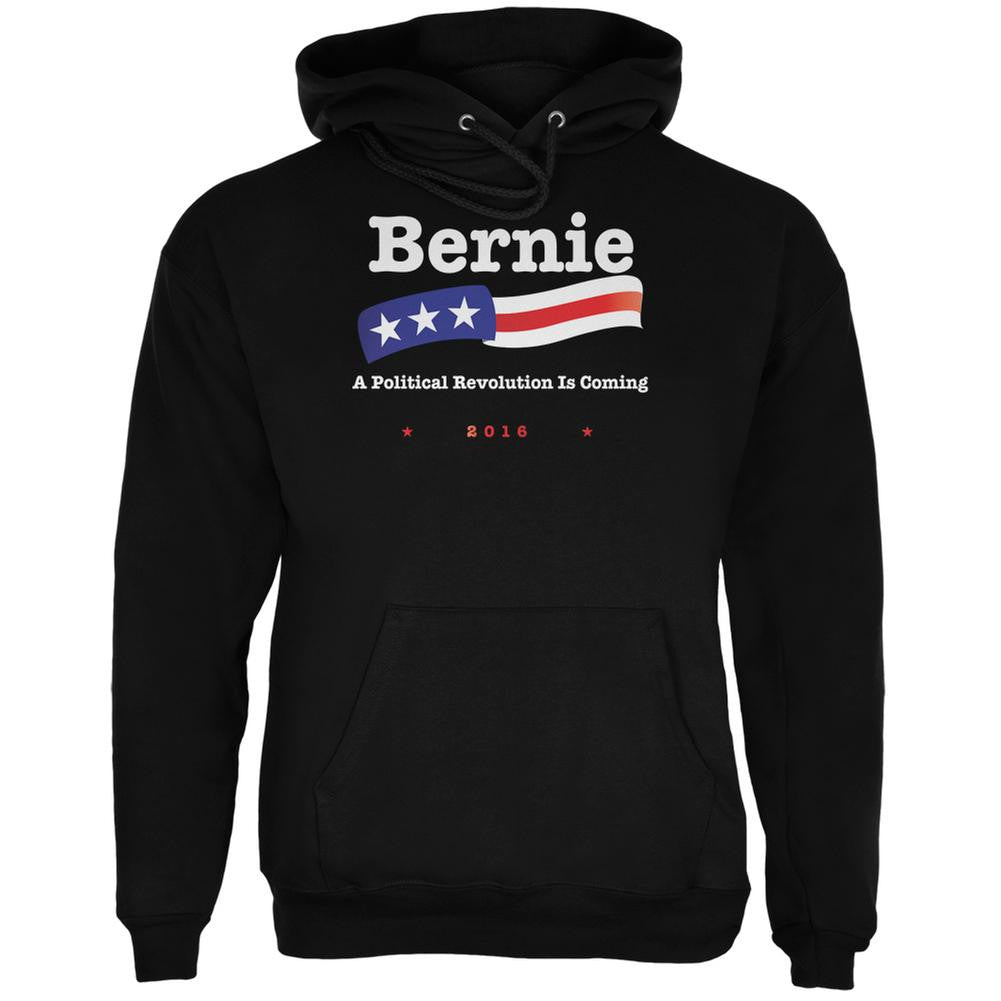 Election 2016 Bernie Sanders Revolution Black Adult Hoodie Men's Hoodies Old Glory 2XL Black 