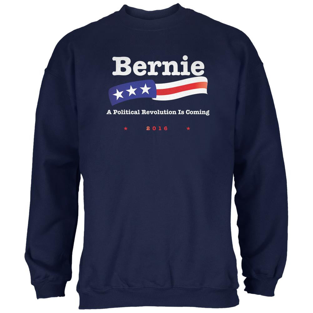 Election 2016 Bernie Sanders Revolution Navy Adult Sweatshirt Men's Sweatshirts Old Glory 2XL Blue 