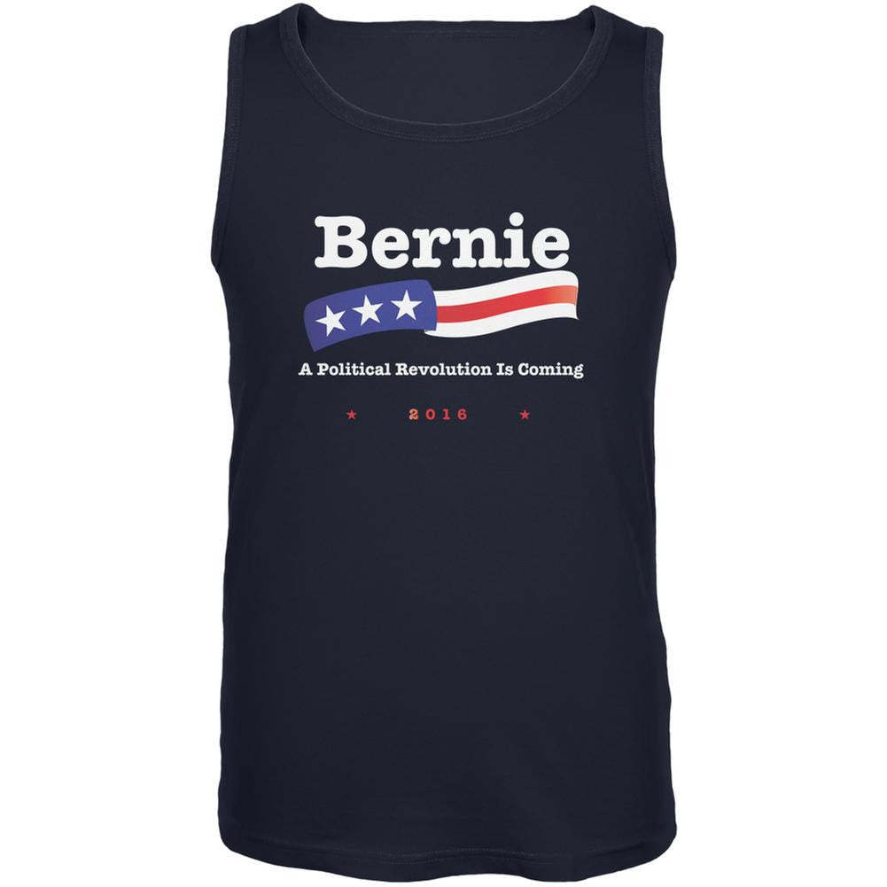 Election 2016 Bernie Sanders Revolution Navy Adult Tank Top Men's Tank Tops Old Glory 2XL Blue 