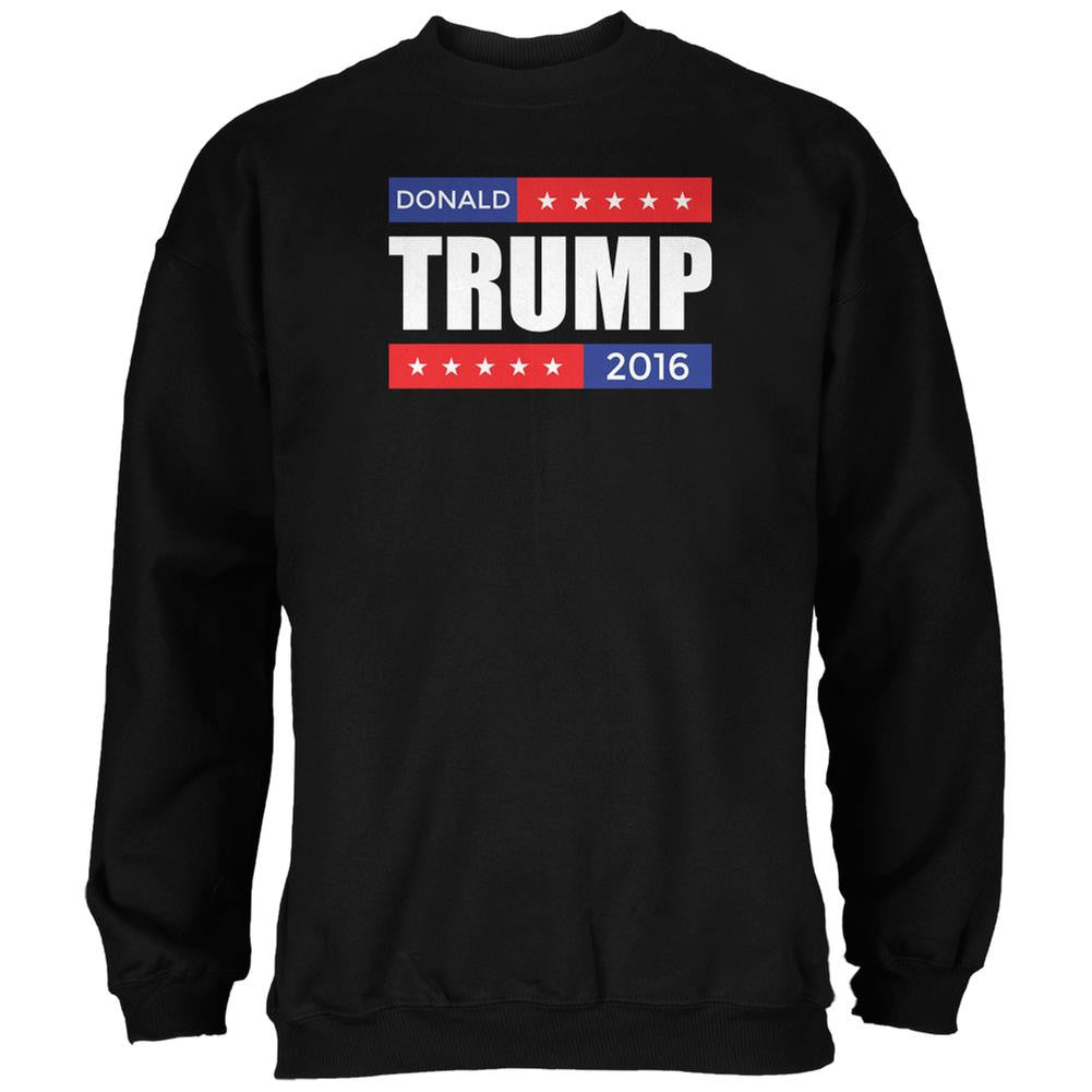 Election 2016 Donald Trump Stacked Black Adult Sweatshirt Men's Sweatshirts Old Glory 2XL Black 