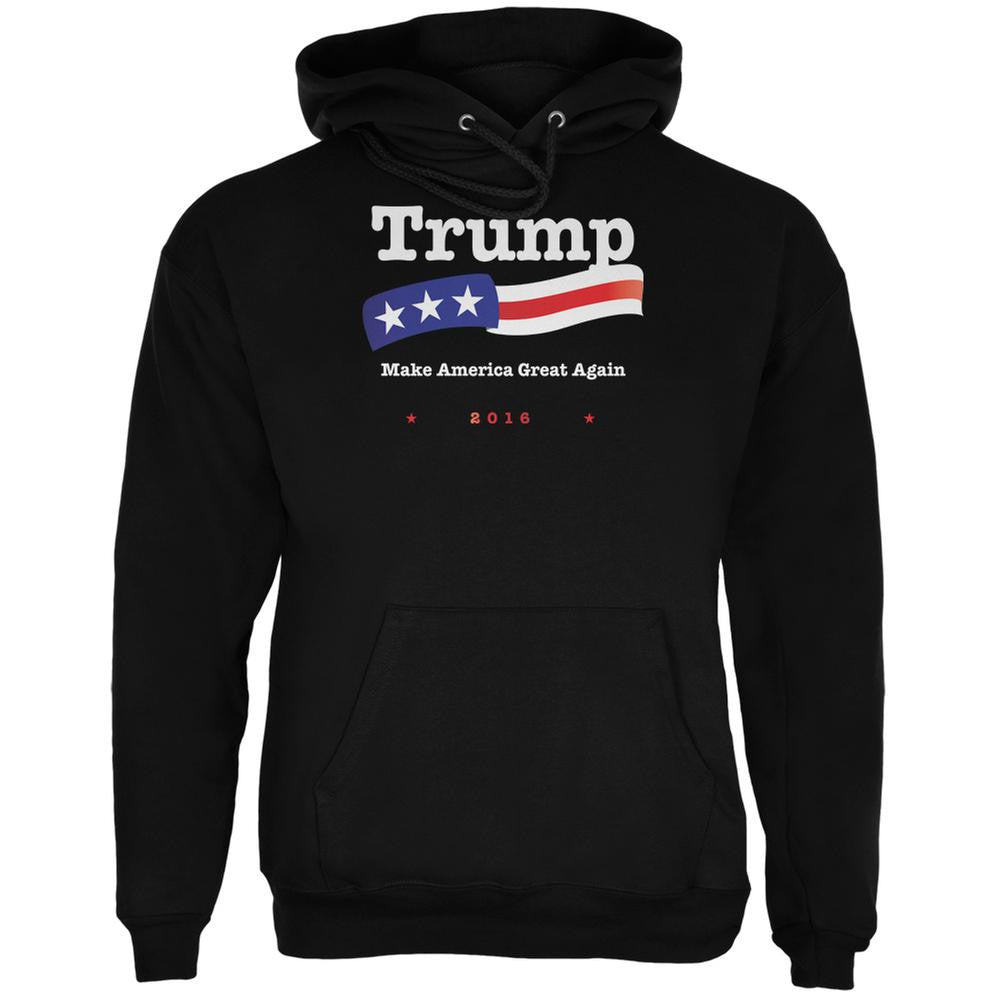 Election 2016 Trump Make America Great Black Adult Hoodie Men's Hoodies Old Glory 2XL Black 