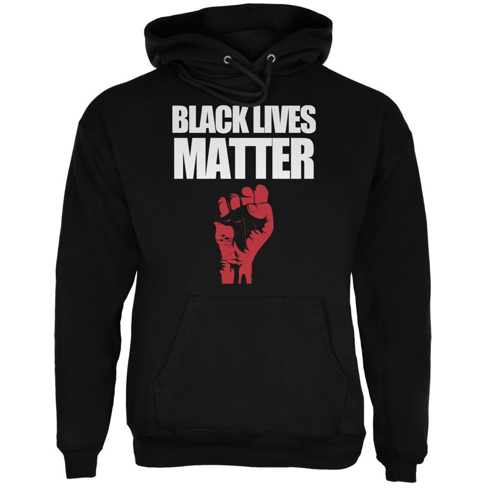 Black Lives Matter Black Adult Hoodie Men's Hoodies Old Glory SM Black 