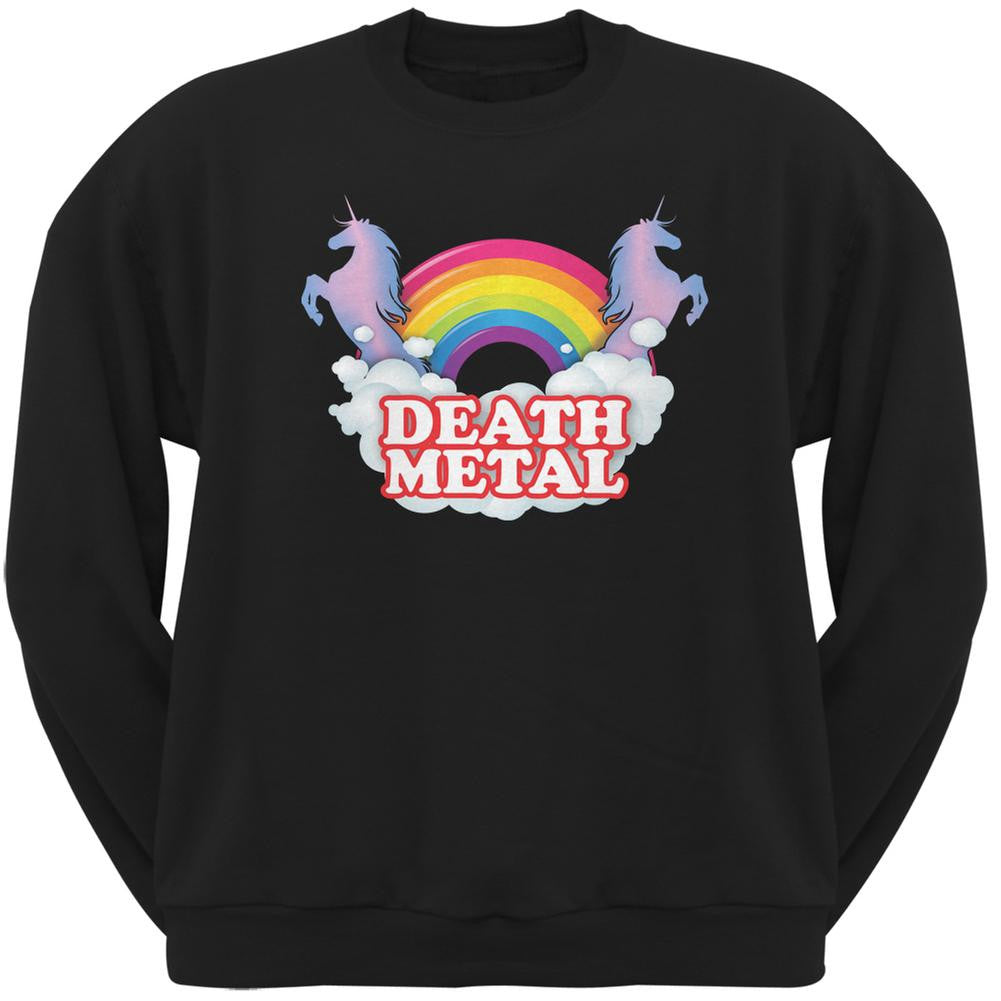 Death Metal Rainbow Black Adult Sweatshirt Men's Sweatshirts Old Glory 2XL Black 