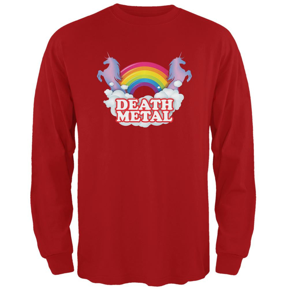 Death Metal Rainbow Red Adult Long Sleeve T-Shirt Men's Long Sleeves Old Glory 2XL Red 