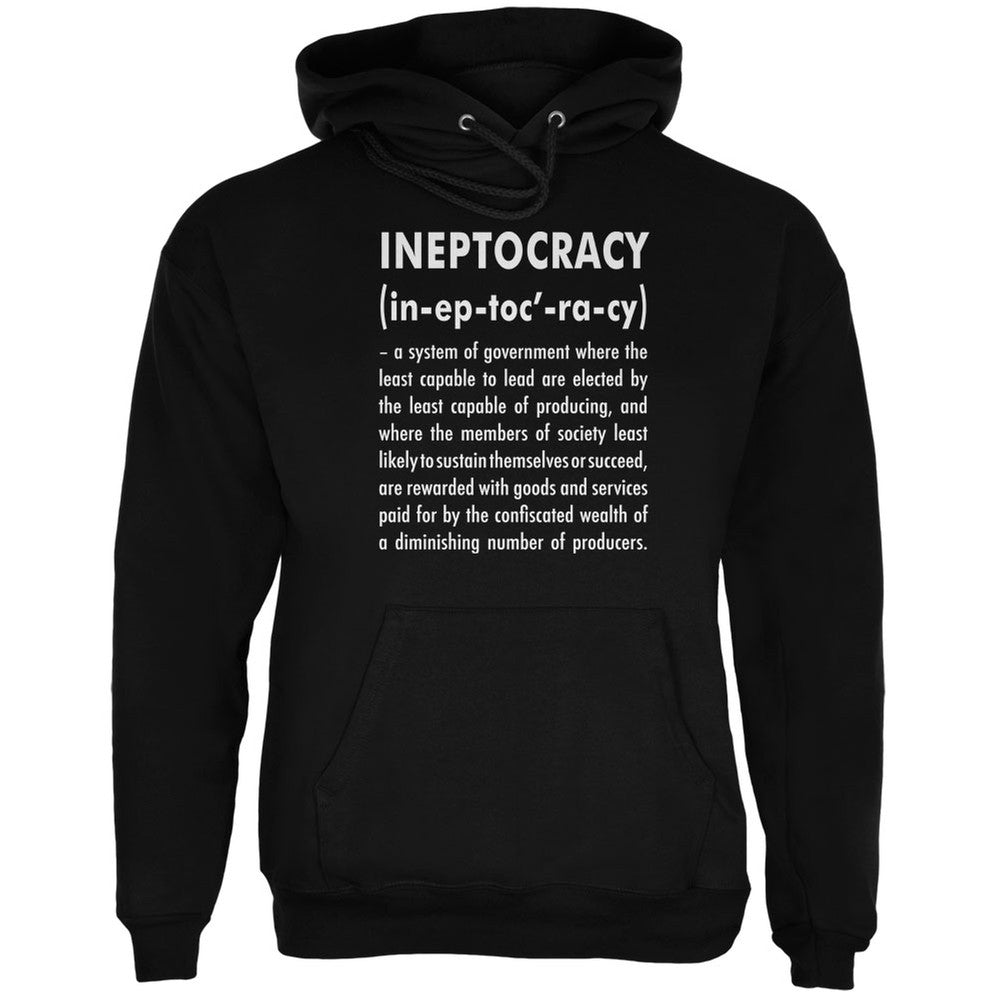 Ineptocracy Definition Black Adult Hoodie Men's Hoodies Old Glory   