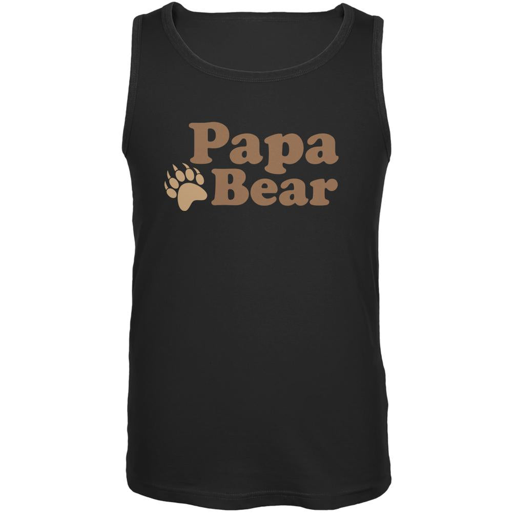 Father's Day - Papa Bear Black Adult Tank Top Men's Tank Tops Old Glory 2XL Black 