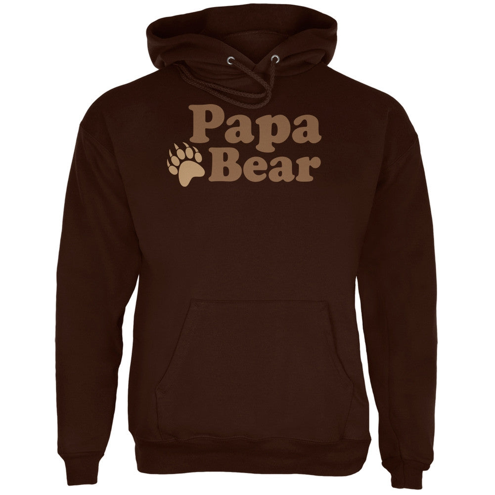 Father's Day - Papa Bear Brown Adult Hoodie Men's Hoodies Old Glory   