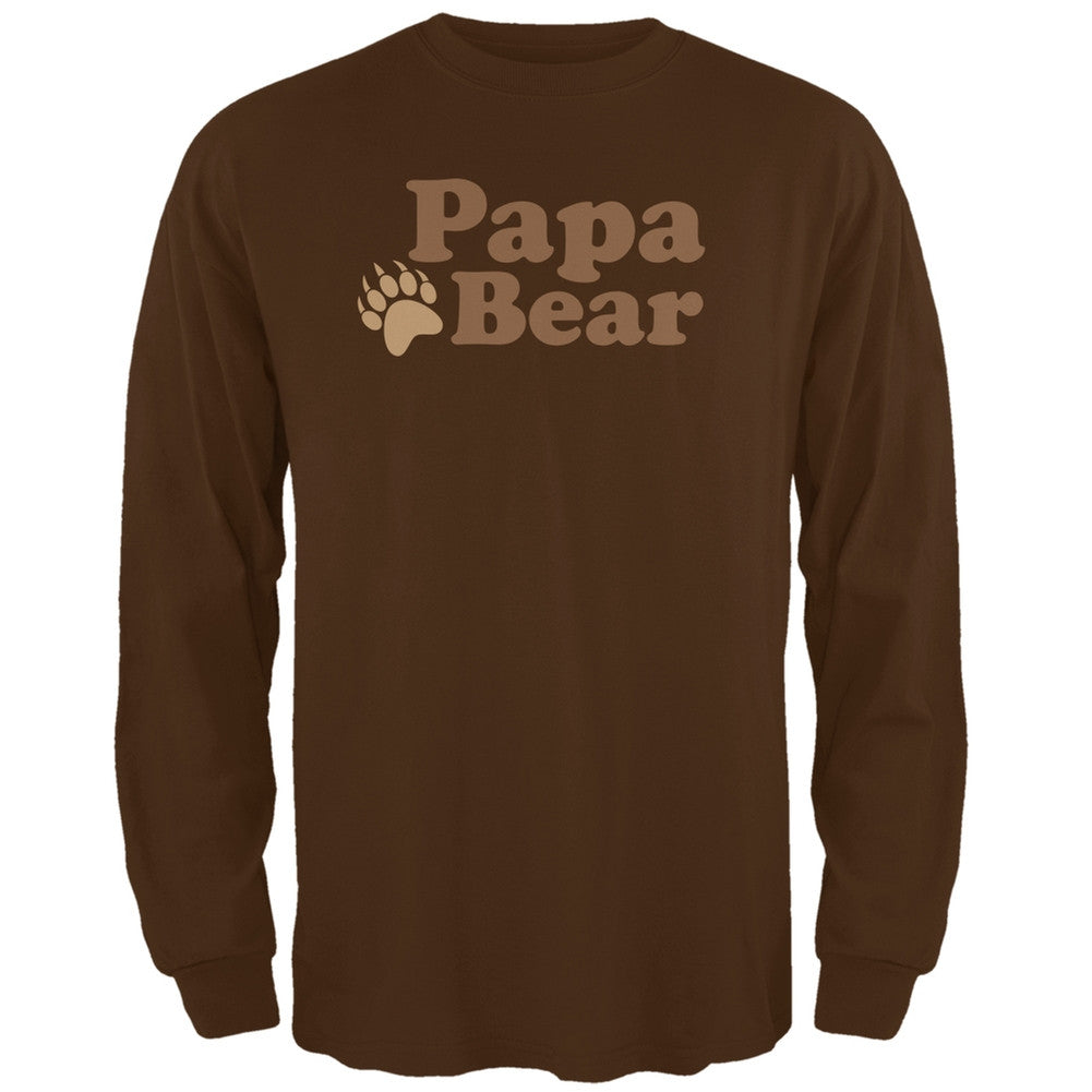 Father's Day - Papa Bear Brown Adult Long Sleeve T-Shirt Men's Long Sleeves Old Glory   